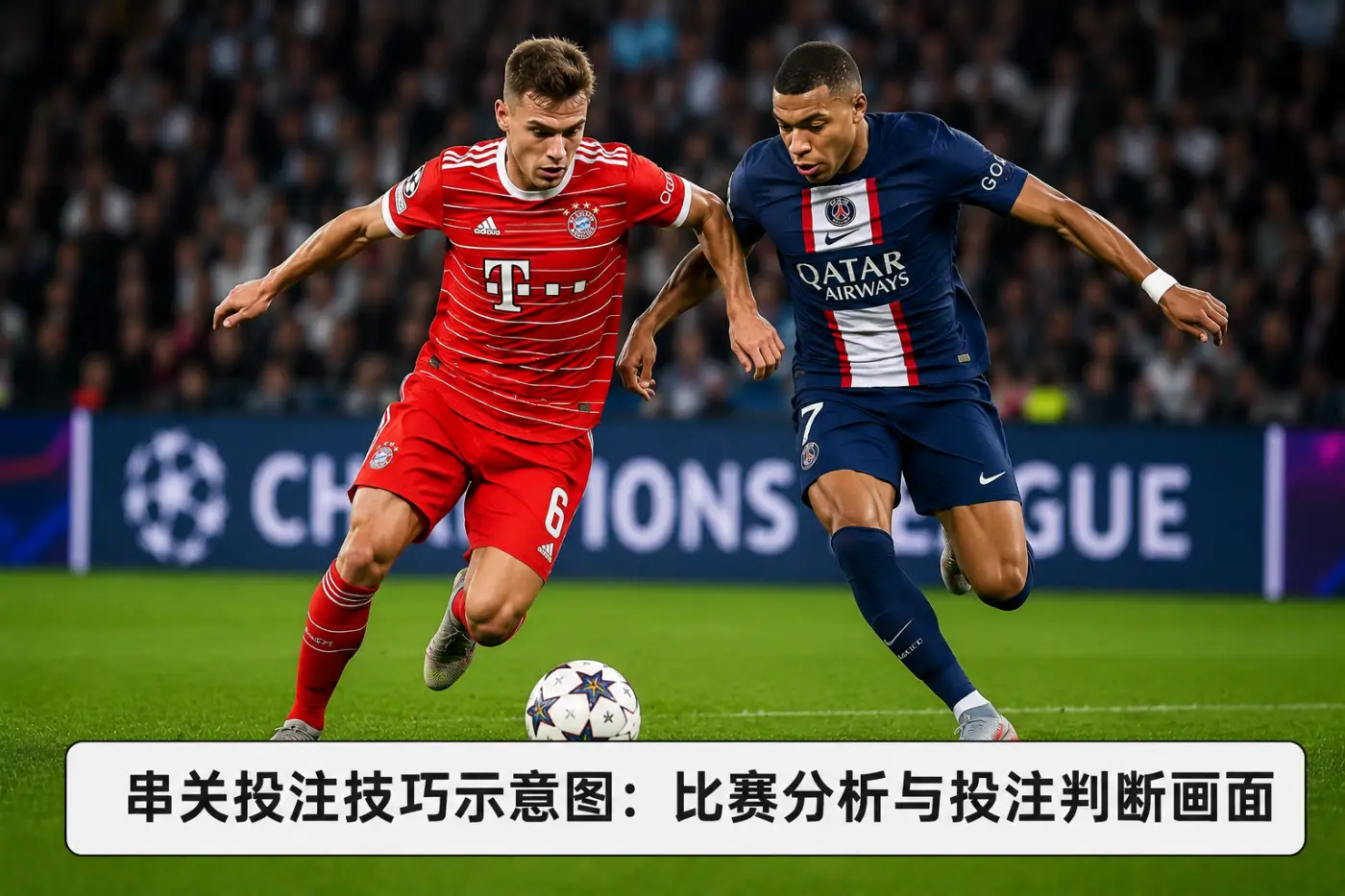 串关投注技巧示意图：比赛分析与投注判断画面