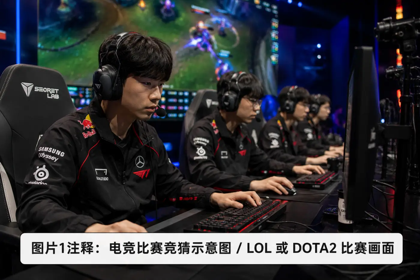 电竞比赛竞猜示意图：LOL / DOTA2 电竞赛事对战画面